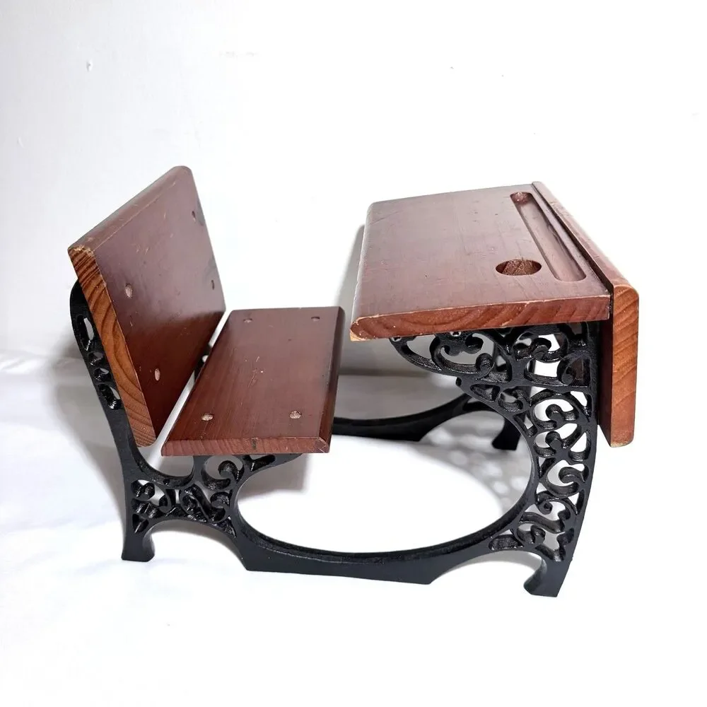 Vintage American Girl Samantha School Desk Cast Iron Wood Doll Desk